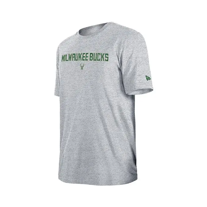 New Era Wordmark Icon Logo Milwaukee Bucks T-Shirt