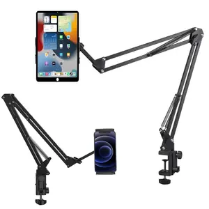 Tablet Stand Phone Holder For Desk/Bed Mount,[Ultra Sturdy] Holder For Bed Gooseneck Phone Tablet Holder Mount Phone Stand Fits For 4-13" Device