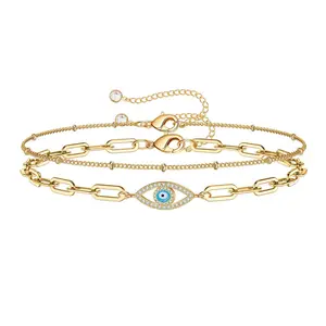 14K Gold Filled Layered Bracelet Set