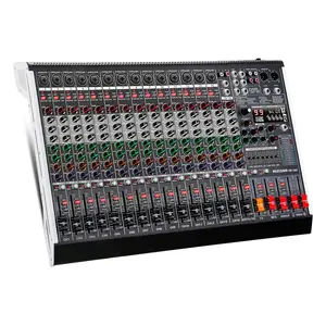 16 Channel Audio Mixer Professional Sound Mixing Board with 99 DSP Effects 7-band EQ Digital DJ Mixer Console w USB Bluetooth MP3 for Recording Independent 48V Power Mute Button