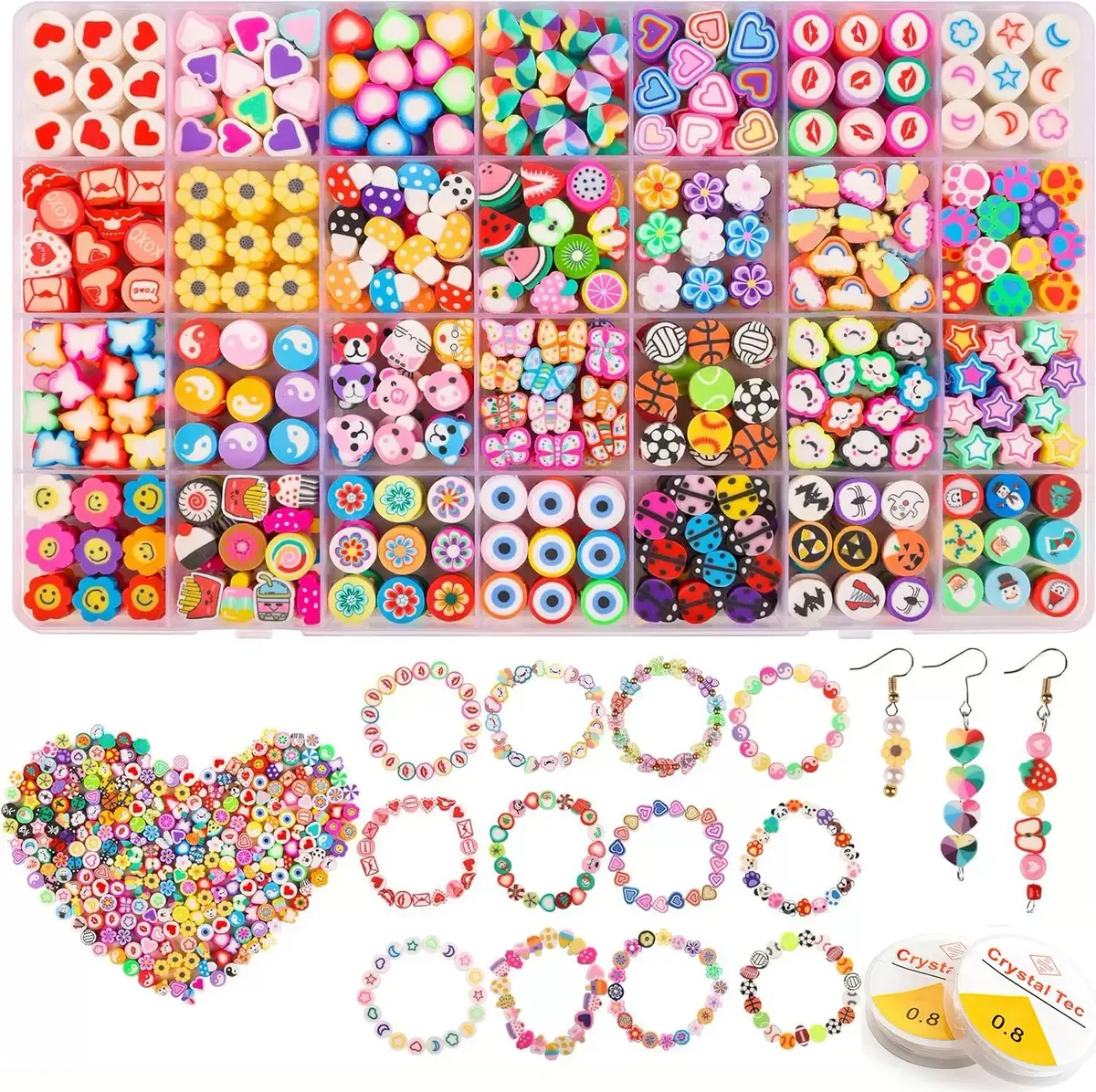 DIY Friendship Bracelet Making Kit with Beads and Letter Beads - A Complete Jewelry Craftsmanship Set with Rope and Tools, Suitable for Parent Child Interaction and Couples to Enhance Relationships, Suitable for Girls and Children