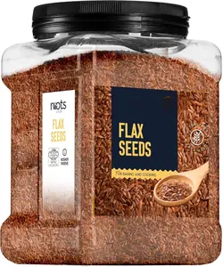 Premium Brown Whole Raw Flax Seeds - Rich in Fiber, Omega-3 Fatty Acids | Great for Baking, Salads, Smoothies & Protein Balls | Premium Flaxseeds | Kosher Bulk 1 Pack of 21oz