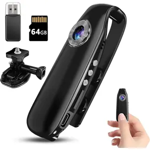Mini Body Camera 1080P 64GB Action Camera POV Cam Wearable Camcorder with Magnetic Pocket Portable DV for Sport,Cycling, Pets,Walking, Travaling with Audio and Video Recorder