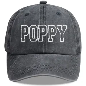 World's Best Poppy Hats for Men Dad, Father Day Birthday Gifts for Papa Daddy, Adjustable Cotton Embroidered Grandpa Baseball Cap