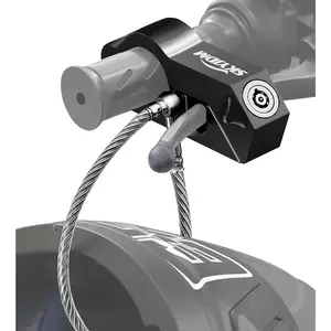 Motorcycle Lock Combo - Helmet and Brake Anti-Theft Grip for All Motorcycle, Bike, ATV, Scooter With Handlebar Diameters Within 1.3-1.5 Inches (Black)