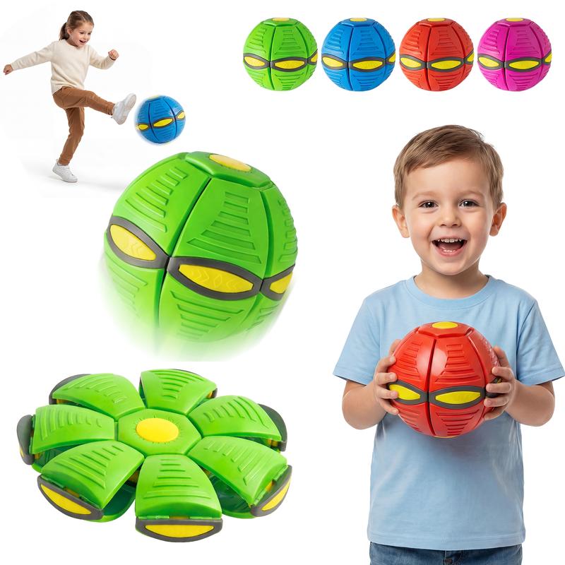 CHERMORY Random 3-Piece Magic Flying Saucer Ball Set - Magic Metaball - Best Outdoor Toy for Kids, Foldable Magic Flying Saucer Ball, Sensory Decompression Toy for Boys and Girls, Interactive Metaball