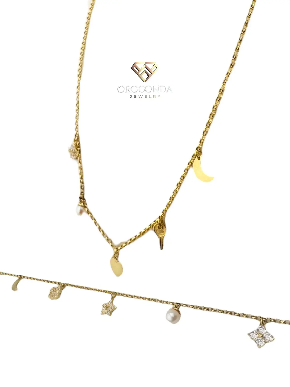 Gargantilla y Brazalete  14k