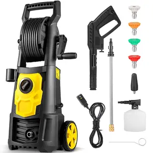 VEVOR Electric Pressure Washer 2000 PSI Max 1.65 GPM Power Washer with 30 ft Hose and Reel 5 Quick Connect Nozzles Foam Cannon Portable to Clean Patios Cars Fences Driveways ETL Listed
