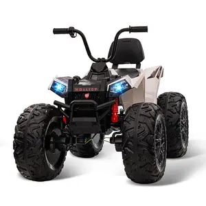 GARVEE 2 Seater 4WD Electric Ride-On ATV with Dual 12v 7AH Batteries, 4x200W Motors, Accelerator Handle, EVA Tires, Full Metal Suspension, LED Lights, Music, 66 Lbs Capacity, All-Terrain Performance