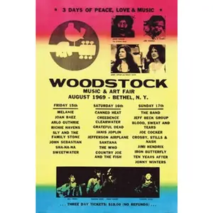Woodstock Music and Art Fair Poster