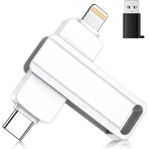 256GB Photo Stick for  Flash Drive, Memory Stick Phone Storage for Photos and Videos Files Backup, Compatible with  iPad Android PC, Plug & Play, No App Required (White)