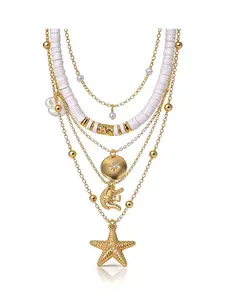 Summer Adjustable Natural Shell Collar Necklace, Handmade Sea Shell Necklace for Women