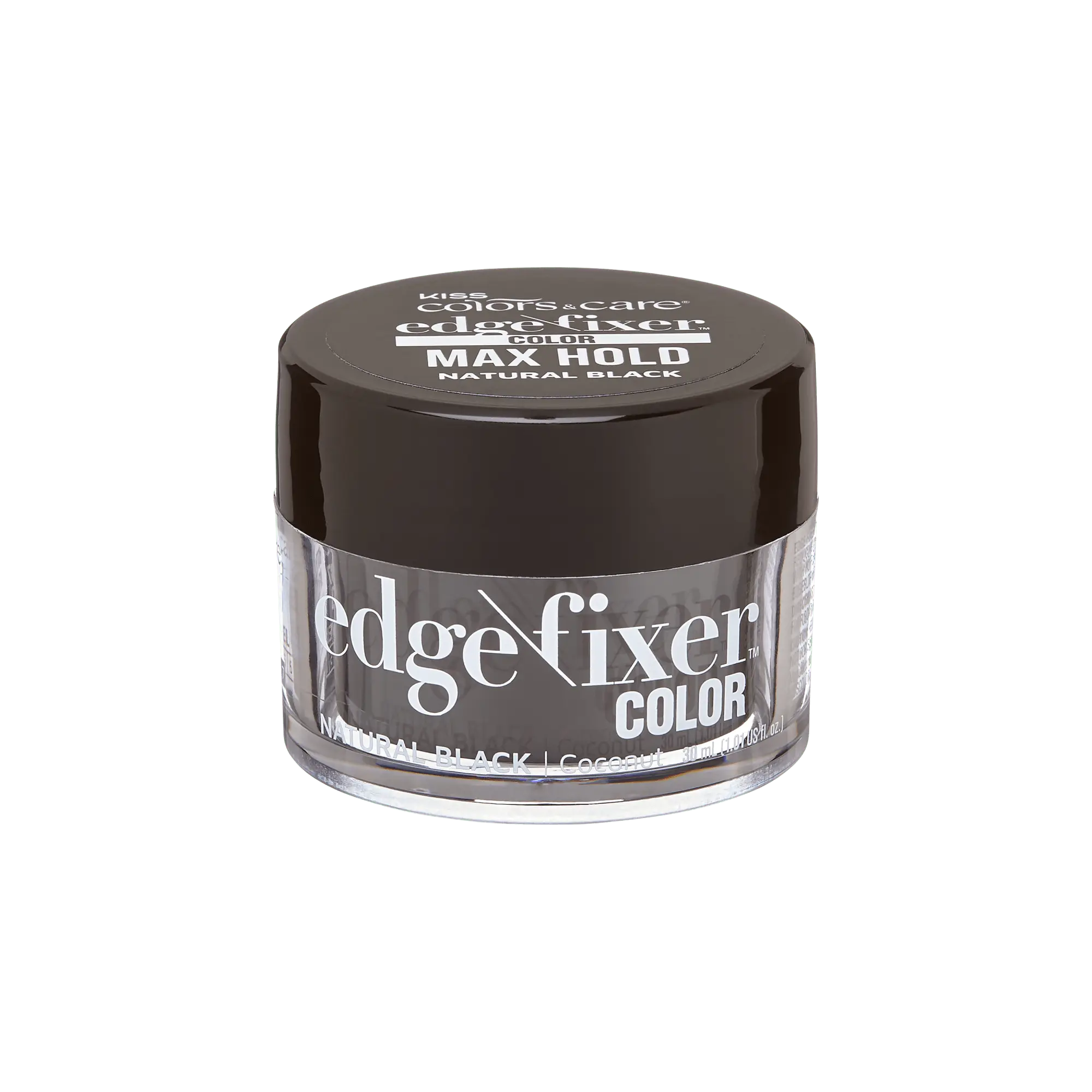 Kiss Colors & Care Edge Fixer Color Gel  - Natural Black | Edge Control, Baby Hair Gel, Maximum Hold, Travel Friendly, 30 ml, Hair Care