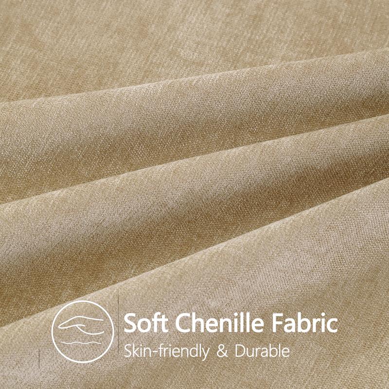 Ellalora Pack Of 2 Modern Farmhouse Soft Chenille Throw Pillow Covers Textured Decorative Cushion Cases for Couch Sofa Living Room Skin Friendly Square Pillowcases with Invisible Zipper 18x18 No Insert