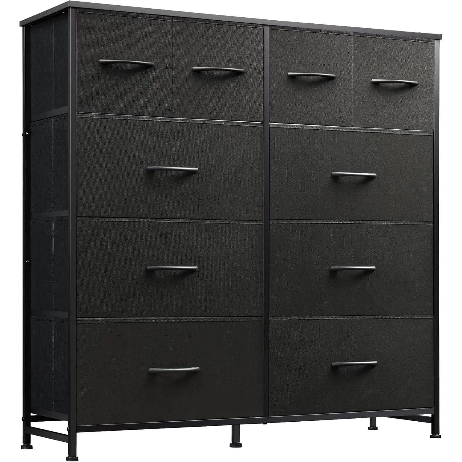 10 Drawer Fabric Storage Dresser Cabinet, Large Capacity Clothes Organizer Unit for Bedroom Home Storage