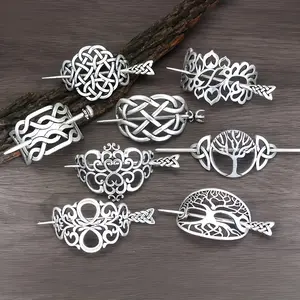 8 PCS Vintage Viking Tree of Life Hairpins Viking Hairpins Celtic Hairpin Stick Slide Accessories Jewelry Gifts