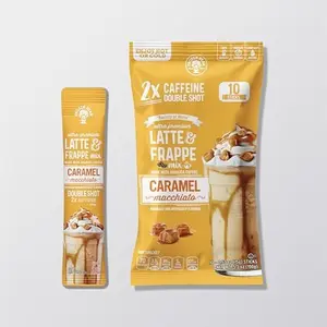 The Frozen Bean Caramel Macchiato Latte & Frappe Mix Double Shot Arabica Coffee 10 Sticks