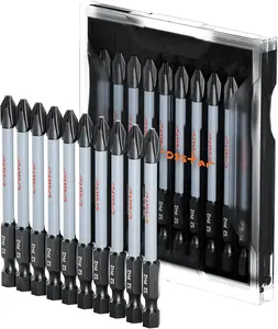 Crosstar 10-Pack 3-Inch #2 Phillips Magnetic Impact Bits, Anti-Slip S2 Steel Screwdriver Drill Bits with CNC Precision Tips & Rustproof Coating for High Torque Drills (Fits M3.5-M5, #5-#10)