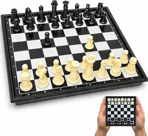 Travel Chess Set Magnetic Portable Folding Board - Small Mini Pocket Chess Set (X-Small / 5.9 Inch)