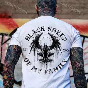 BLACK SHEEP OF MY FAMILY Skeleton With Wings Print Men's T-Shirt/ Hoodie / Sweatshirt, Dark Gothic Graphic Apparel, Bold Statement Clothing for Independent Men