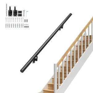 VEVOR Handrail Stair Railing, 4 ft, Wall Mount Handrails for Indoor Stairs, Thickened Aluminum Alloy Hand Rail with Installation Kit, 440 LBS Load Capacity Stairway Railing for Outdoor StairsVEVOR Super Brand Day