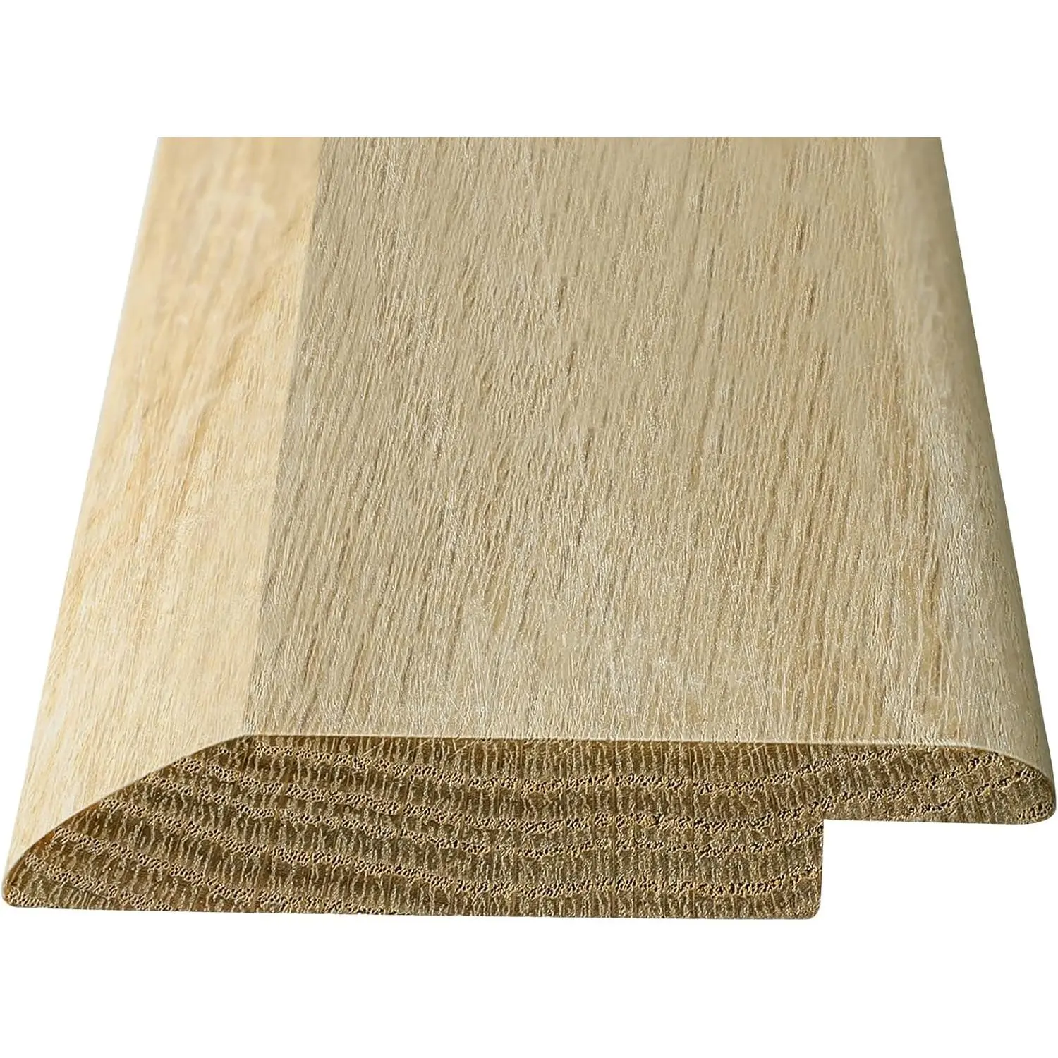 Red Oak Overlap Threshold, Classic Style Solid Wood Reducer for Interior Doorways, 36 Inches Long