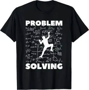 100%cotton Problem Solving Climber Gift - Rock Climbing Bouldering Pun T-Shirt Top Vintage
