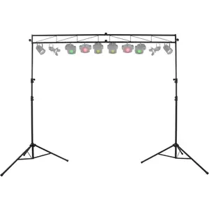 HECASA Lighting Truss Stand System,8Ft Stage Portable DJ Booth Trussing Stand,Adjustable bracket height,Up to 150Lbs Capacity,Kit for Lighting Stage Platform,Auditoriums,Concert Halls,Clubs and Venues