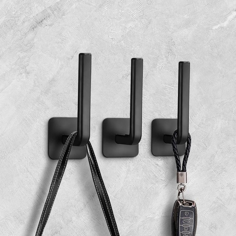 No-Drill Adhesive Hooks for Hat and Kitchen Towel Storage, Versatile Wall Organizer for Home Office Bathroom Kitchen Decor, Self Adhesive Hooks