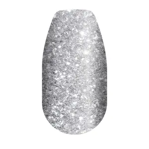 Dazzling Silver, Silver Chunky Glitter, NAGAIA Dip Powder System, Super Fine Nails Dipping Powder Vitamin E and Calcium