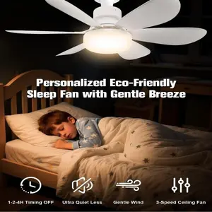 Adjustable Light Bulb Fan for Bedroom, E27 Base LED Ceiling Fan with Lamp and Remote Control, 3 Colors, 3 Speeds, Gentle Breeze, Modern Kitchen Screw Fan