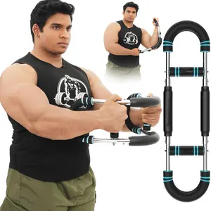 Arm Trainer Chest workout Strengthen Chest and Arm Muscles Men's Fitness Trainer Detachable Portable Spring Resistance Home Fitness Equipment