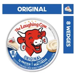 The Laughing Cow Original Creamy Spreadable Cheese Wedges - 8-Count, 5.4 oz Box