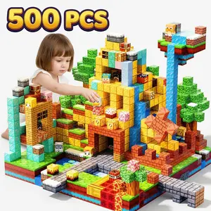 Random Magnetic Building Cubes 100/200/300/500PCS, 3D STEM Montessori Sensory Toys for Kids Ages 3+, Safe Educational Creative Building Blocks, Develop Spatial Reasoning & Creativity, Ideal Christmas Birthday Gift for Boys Girls