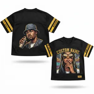 CUSTOM NAME Hip-Hop Streetwear Jersey – City Legacy Drip / All-Over Print Pique & Mesh Football Jersey