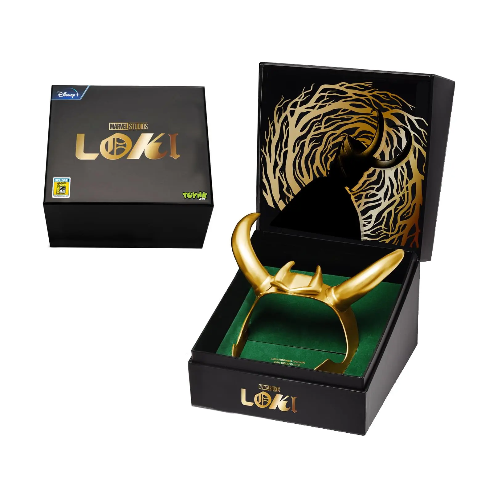 Marvel Trickster God 24KT Gold-Plated Replica Crown, Collectible Loki President Themed Crown Replica, Display Item