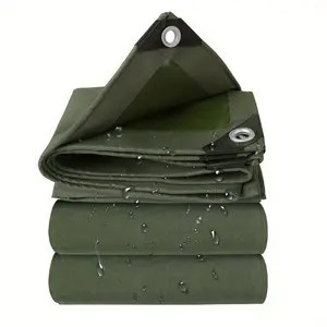 2024-19.4oz 35mil Canvas Tarp Multipurpose UV Resistant Waterproof Canvas Tarpaulin with Reinforced Edges Utility Trailer Truck Bed Tarp Car Roof Tent Cover Tear Resistant Tarp