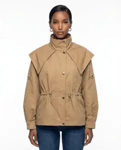 High-Collar Sailor Utility Jacket
