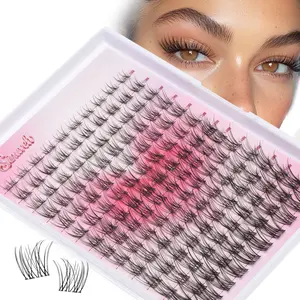 DIY Lashes Clusters Invisible Band Natural Soft Waterproof Lash Extension Easy to Apply at Home Cosmetic Makeup Volume False Eyelashes TikTok Shop Sale