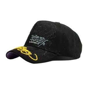ED HARDY $ADBOYZ MUSICA Cap - Black with Yellow Logo, Ships 2-3 Business Days, Not Fullset