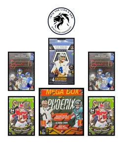 NFL PYT Break 87, 1x 2025 Phoenix Mega, 2x 2025 Select Blasters, 2x 2025 Topps Signature blasters, 1x 2025 Mosaic Hanger