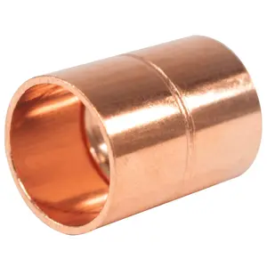 Appli Parts AP-A012 1/2 in Wrot Copper Coupling fitting CxC Sweat connections for refrigeration, air conditioning and plumbing applications ACR and Type L copper pipe