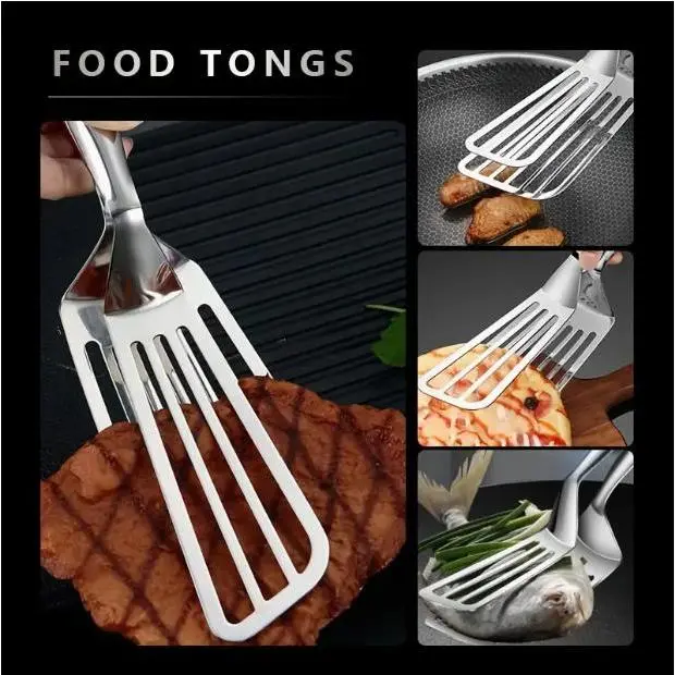 Stainless Steel 2-Piece Cutlery Holder Utensils - Kitchen Supplies, Dessert Tool, Ergonomic Design, Rust-Resistant, Food Handling Kitchen Gadget for Buffets, Steaks to Enhance Presentation
