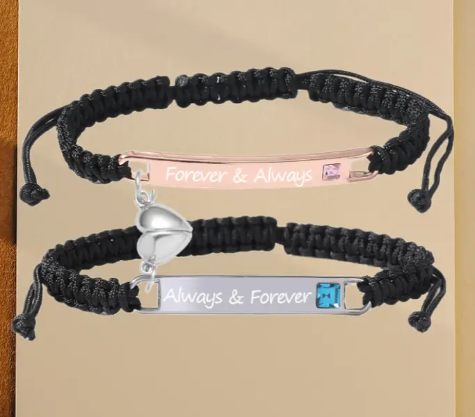 Couple Bracelet Customized Couple Bracelets Set Mutual Attraction Bracelet Personalized Gift for Men Women