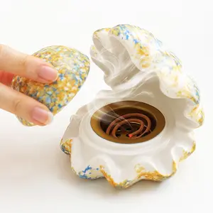 Shell Incense Burner Tray Holder, Creative Shell Tower Incense Burner, Home Decor Ornament, Beautiful Display Piece