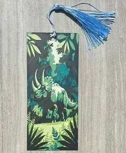 3D textured Triceratops bookmark - free domestic shipping!