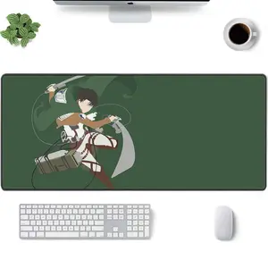 [Sale Up To 50%] Levi Ackerman Minimal Strike Mouse Pad , Attack on Titan Desk Mat