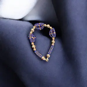 Ochosi Orisha Ilde Santo Pulvera Santeria Yoruba Ifa Blue Bead Bracelet for Cultural Wear - Symbol of Heritage and Faith