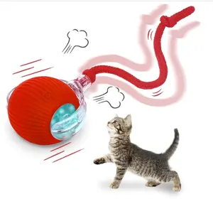 kitten rolling ball toy, pet supplies, Interactive cat and dog preview toy with two extra tails,