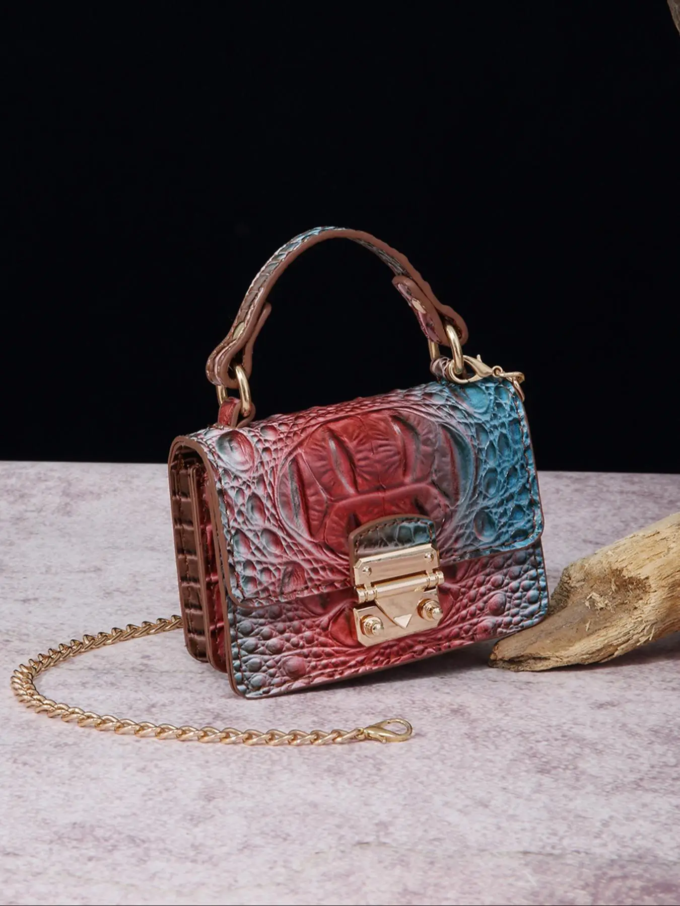 Women's Street Trend Handbag As Gift, Trendy Vintage Crossbody Bag, Chic Retro Colorful Handbag & Crossbody Purse for Daily Use